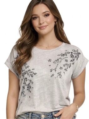 NWT Philosophy Gray Embellished TShirt